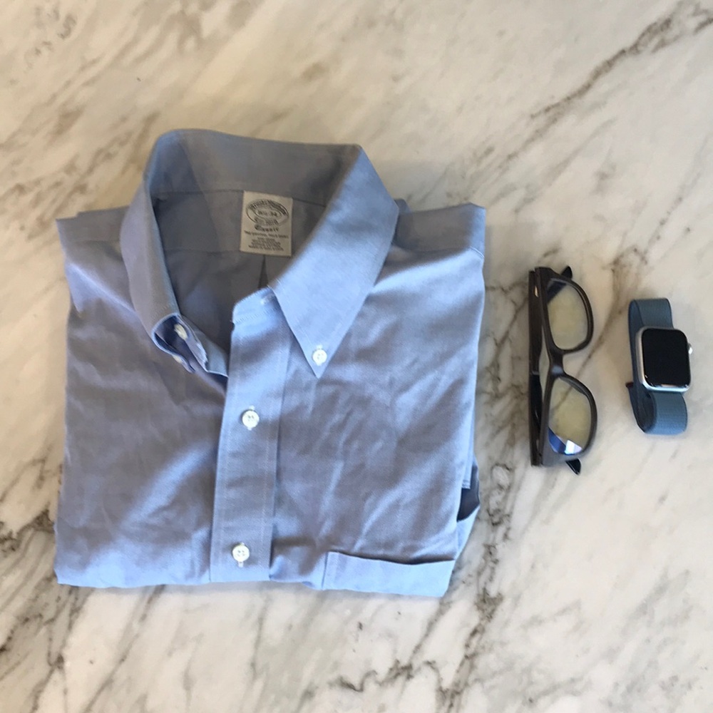 BROOKS BROTHERS BLUE DRESS SHIRT SIZE 16.5